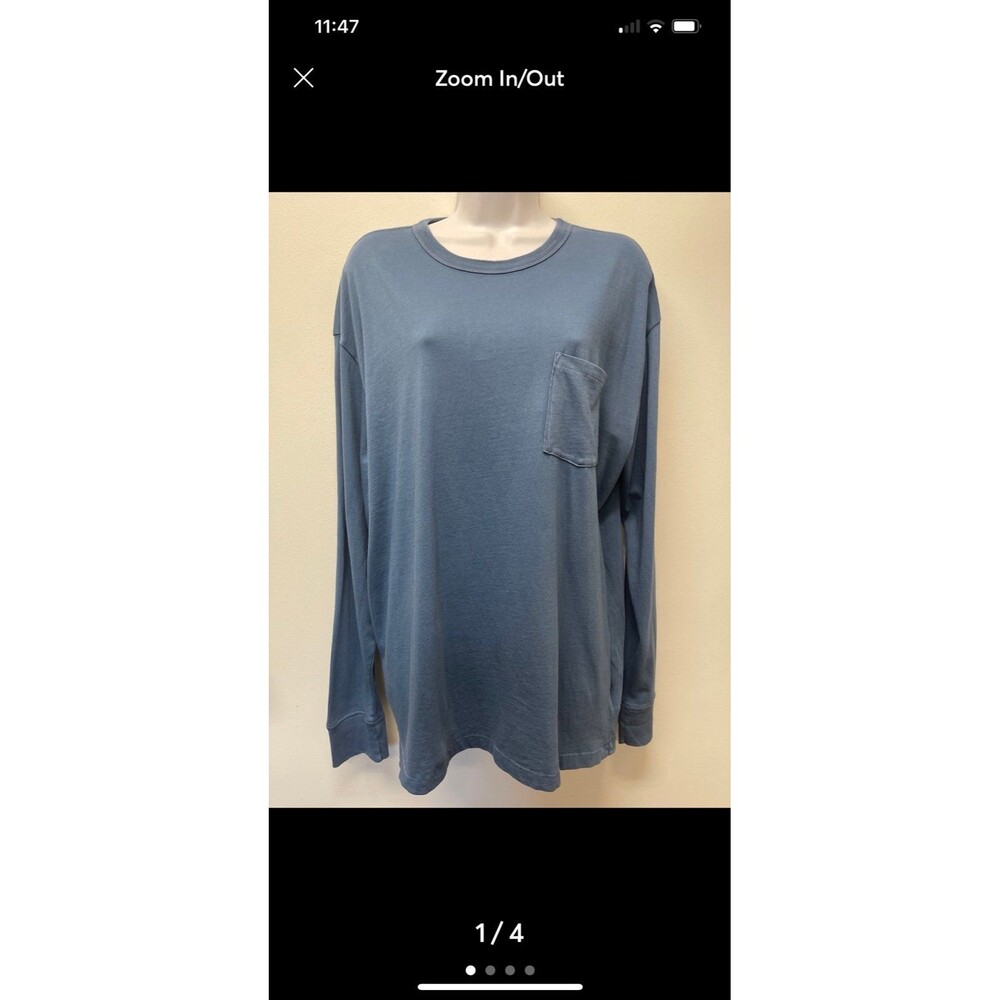 NWT Oversized Medium/Large Basic Long Sleeve Blue Old Navy tee (unisex fit?)